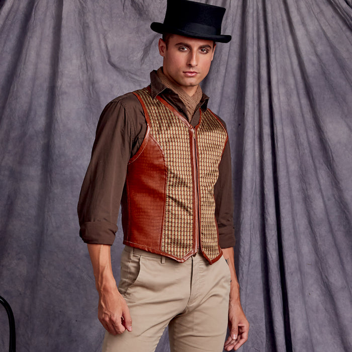 S9087 Men's Steampunk Corset Vests. Size: 48-62