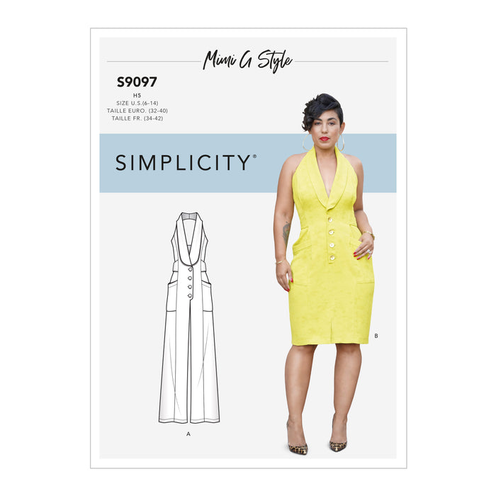 S9097 Misses' Dress & Jumpsuit By Mimi G Style. Size: 32-50