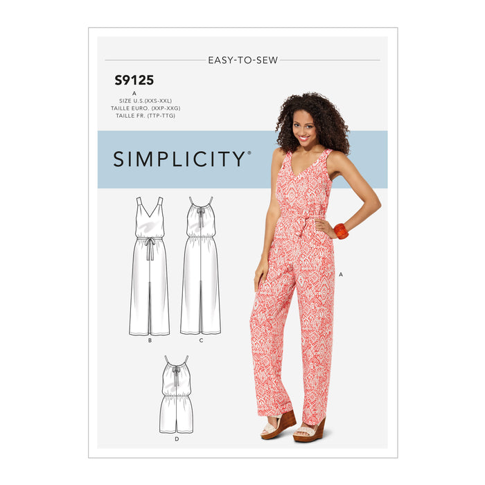 S9125 Misses' Dresses & Jumpsuits. Size: XXS-XXL (30-52)