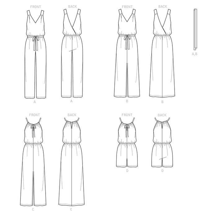 S9125 Misses' Dresses & Jumpsuits. Size: XXS-XXL (30-52)