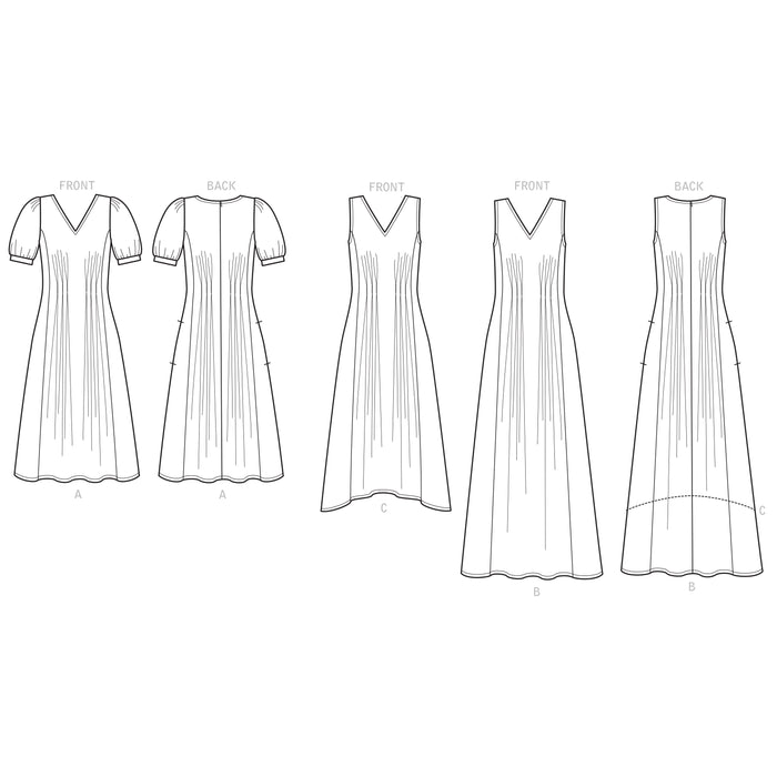 S9134 Misses' Released Pleat Dress. Size: 32-50