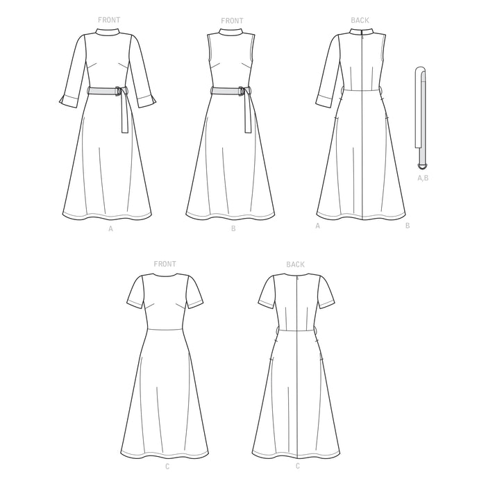 S9176 Misses' & Women's Dresses. Size: 36-54