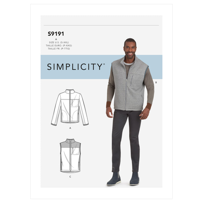 S9191 Men's Vests & Jacket. Size: S-XXL (44-62)