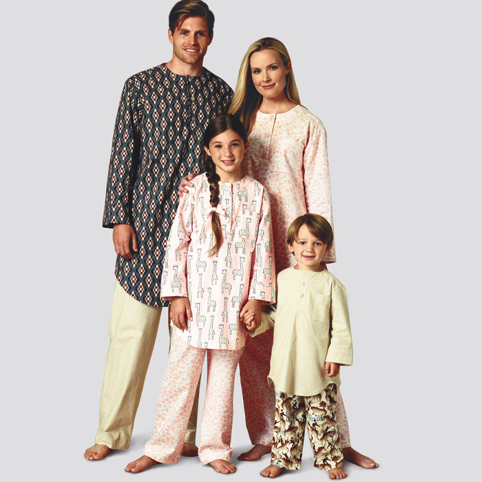 S9218 Lounge Tunic & Pants Available in Misses'/Men's & Children's Sizes. Size: Kid´s S-XL (7-20 y) / Adults S-XL (34-48)