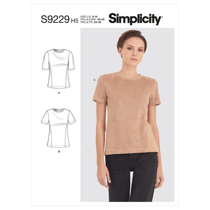 S9229 Misses' Knit Tee Shirt. Size: 32-50