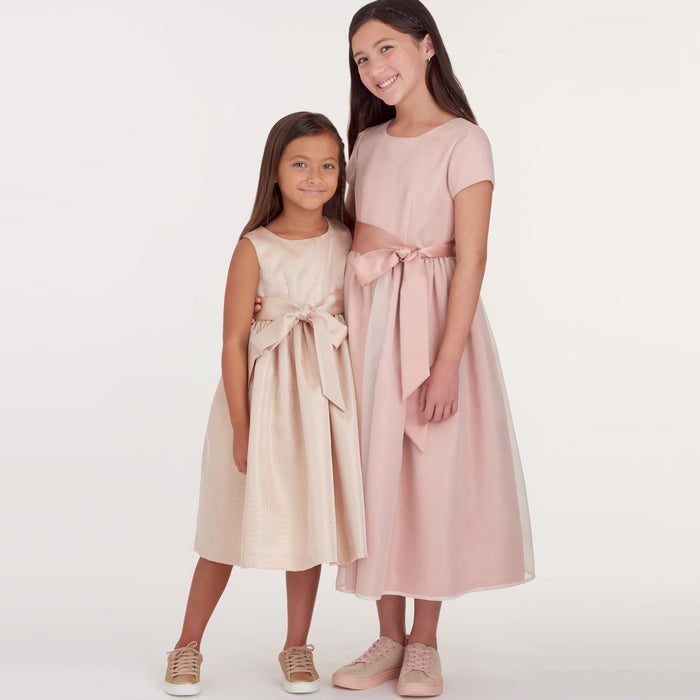 S9246 Children's & Girls' Dresses. Size: 3-14 y
