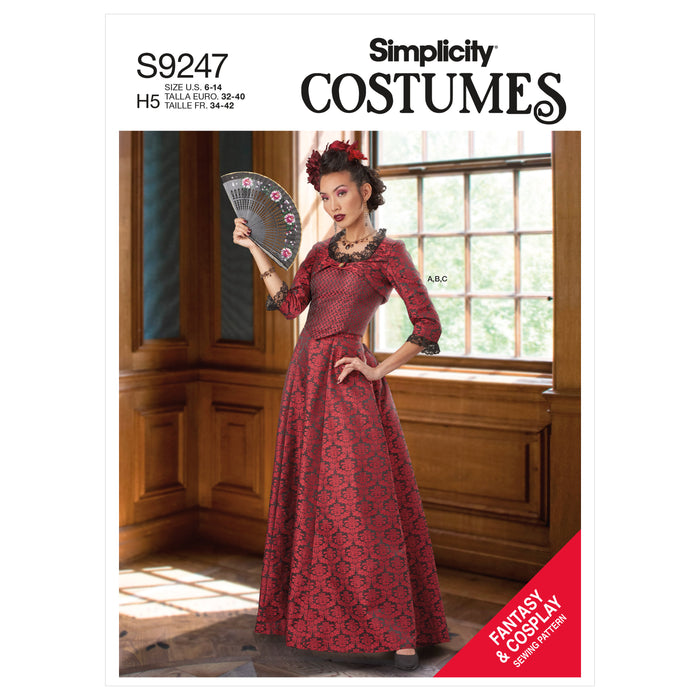 S9247 Misses' Bolero, Corset, Skirt. Size: 32-48
