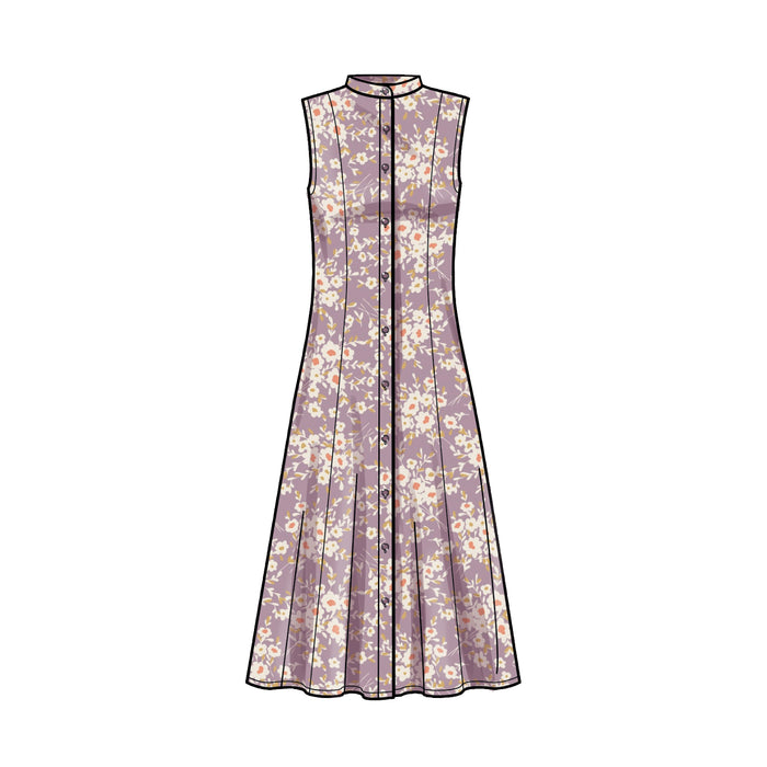 S9260 Misses' & Women's Button Front Dresses. Size: 36-54