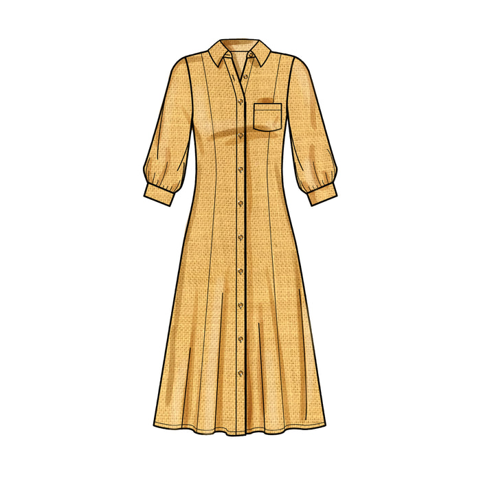 S9260 Misses' & Women's Button Front Dresses. Size: 36-54