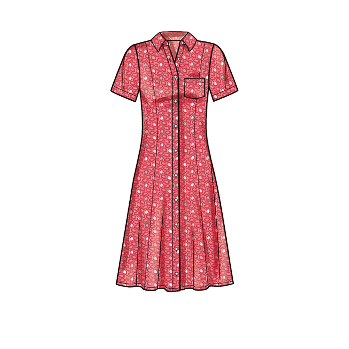 S9260 Misses' & Women's Button Front Dresses. Size: 36-54