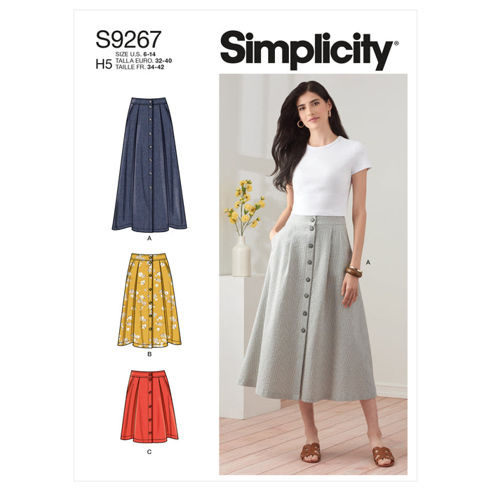 S9267 Misses' Skirt In Three Lengths. Size: 32-50