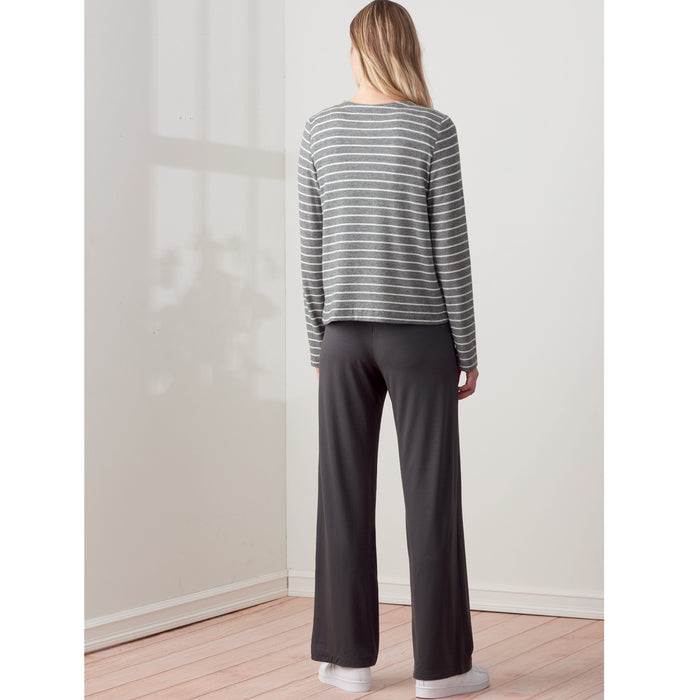 S9272 Misses' Knit Cardigan Top & Pants. Size: XS-XL (32-50)