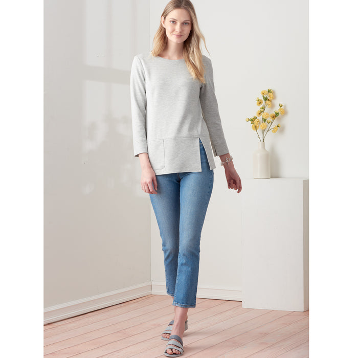 S9275 Misses' Knit Tops In Two Lengths. Size: 34-50
