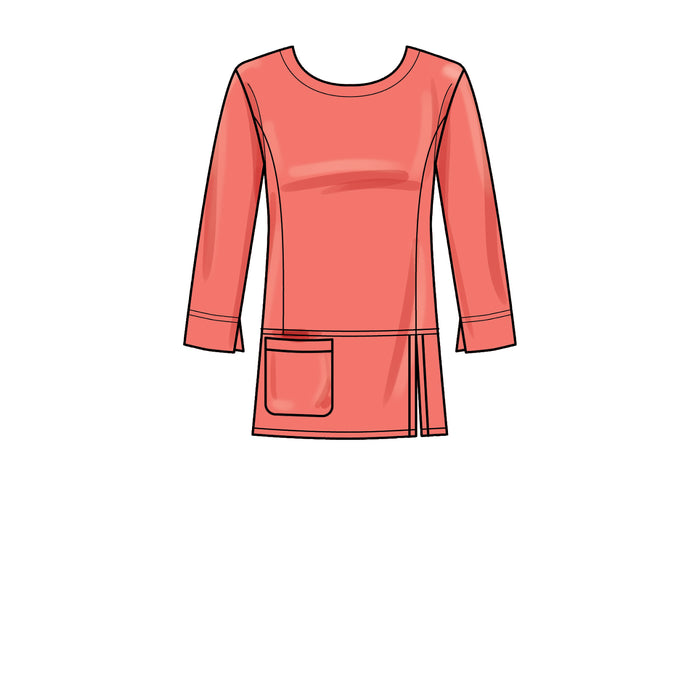 S9275 Misses' Knit Tops In Two Lengths. Size: 34-50