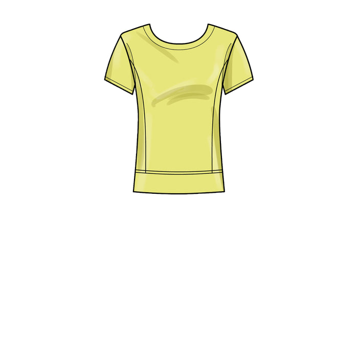 S9275 Misses' Knit Tops In Two Lengths. Size: 34-50