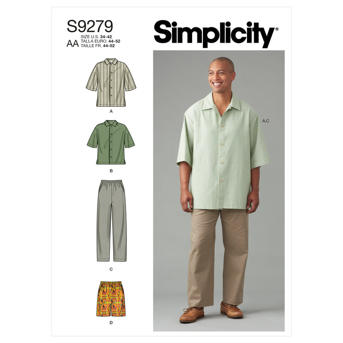 S9279 Men's Shirt In Two Lengths, Pants & Shorts. Size: 44-62