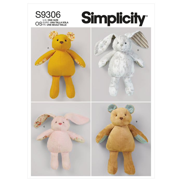 S9306 Plush Bears & Bunnies in Two Sizes