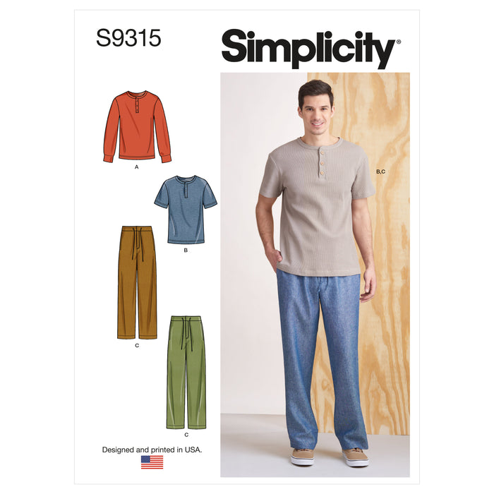 S9315 Men's Knit Tops and Pants. Size: XS-XXL (30-52)