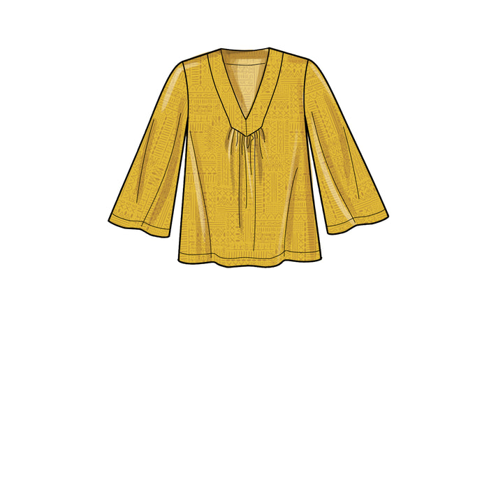 S9333 Misses' Top with Sleeve Variations. Size: 32-50