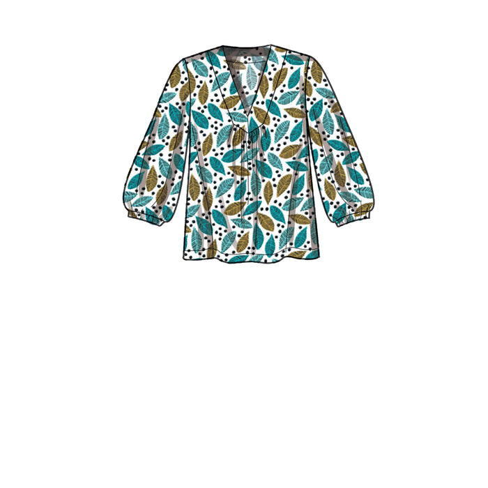 S9333 Misses' Top with Sleeve Variations. Size: 32-50
