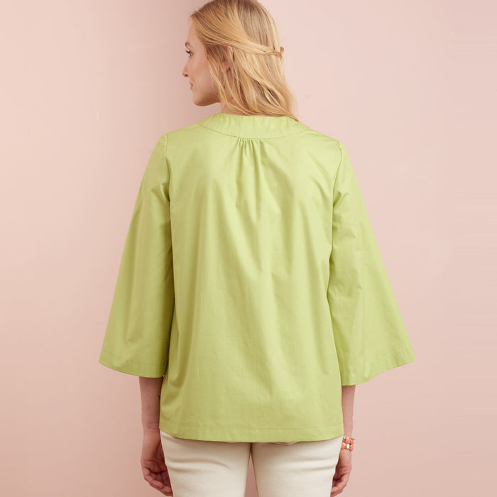 S9333 Misses' Top with Sleeve Variations. Size: 32-50