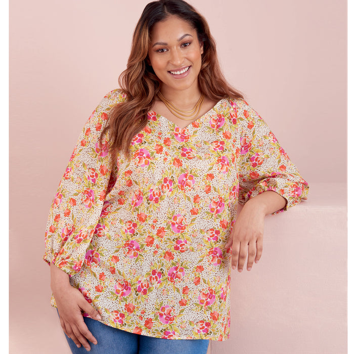 S9334 Misses' and Women's Tops in Two Lengths. Size: 36-54