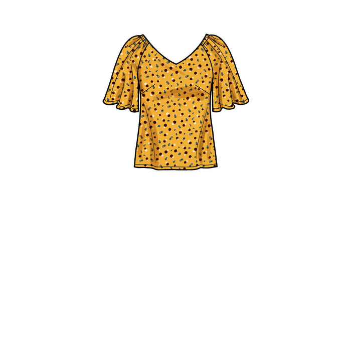 S9334 Misses' and Women's Tops in Two Lengths. Size: 36-54