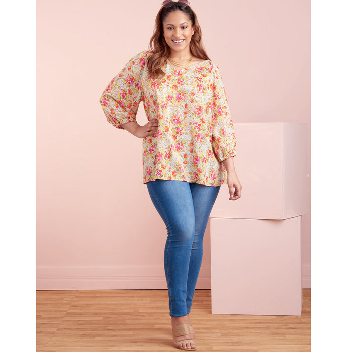 S9334 Misses' and Women's Tops in Two Lengths. Size: 36-54
