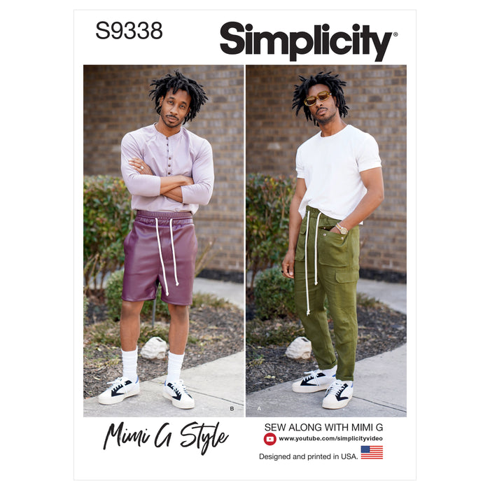 S9338 Men's Pull-On Pants or Shorts. Size: XS-XL (30-48)