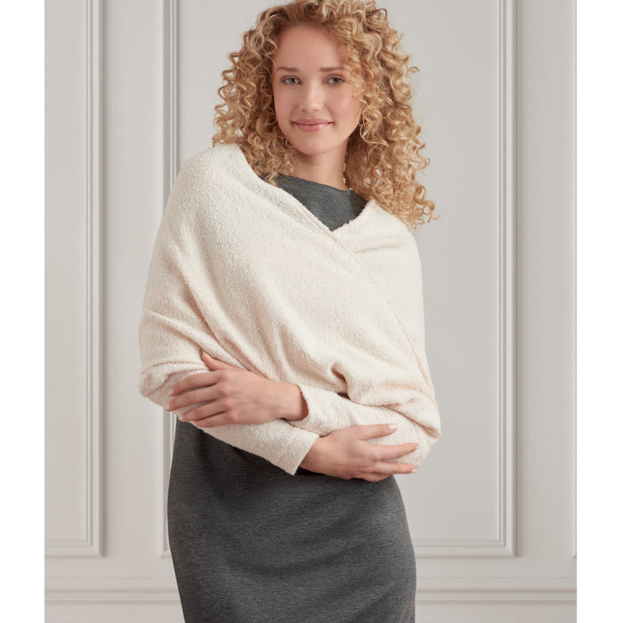 S9372 Misses' Knit Dress and Shrugs. Size: XXS-XXL (30-52)