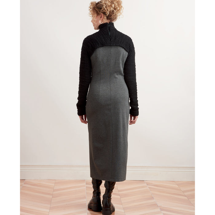 S9372 Misses' Knit Dress and Shrugs. Size: XXS-XXL (30-52)