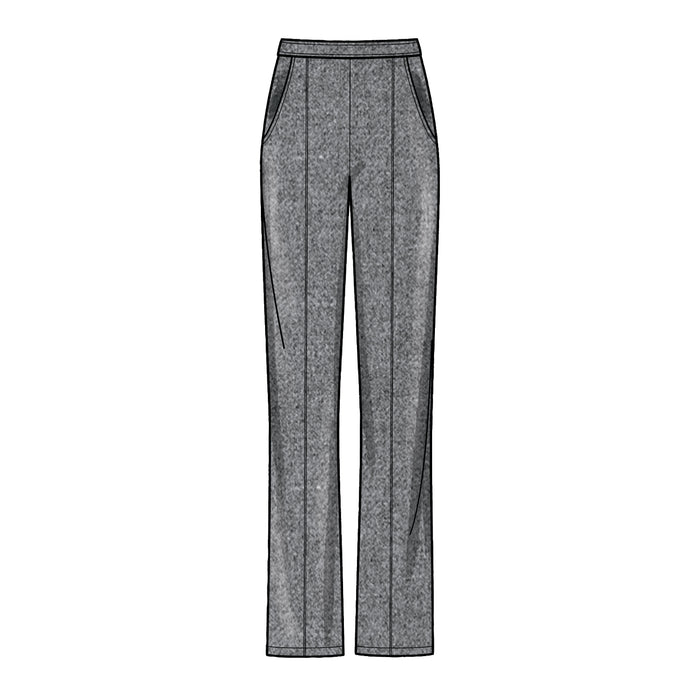 S9376 Misses' Pull-on Trousers. Size: 32-50