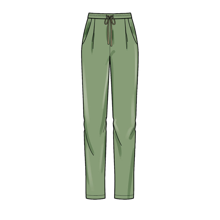 S9376 Misses' Pull-on Trousers. Size: 32-50