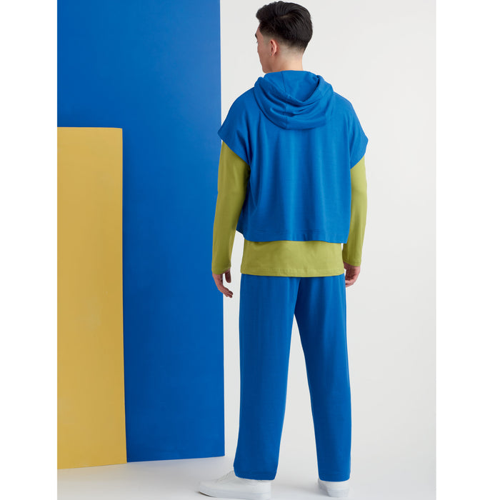 S9379 Unisex Oversized Knit Hoodies, Pants and Tees. Size: XS-XXL (30-52)