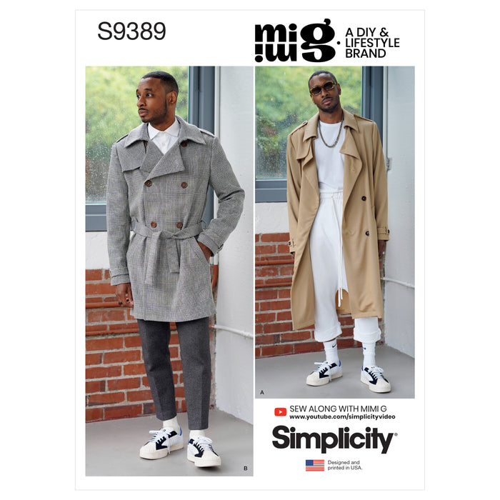 S9389 Men's Trench Coat in Two Lengths. Size: 44-62