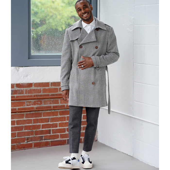 S9389 Men's Trench Coat in Two Lengths. Size: 44-62