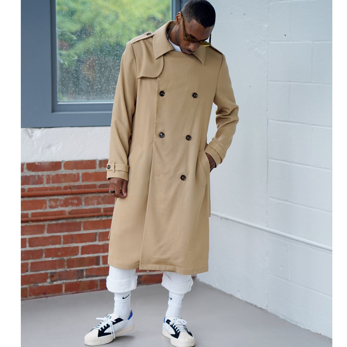 S9389 Men's Trench Coat in Two Lengths. Size: 44-62