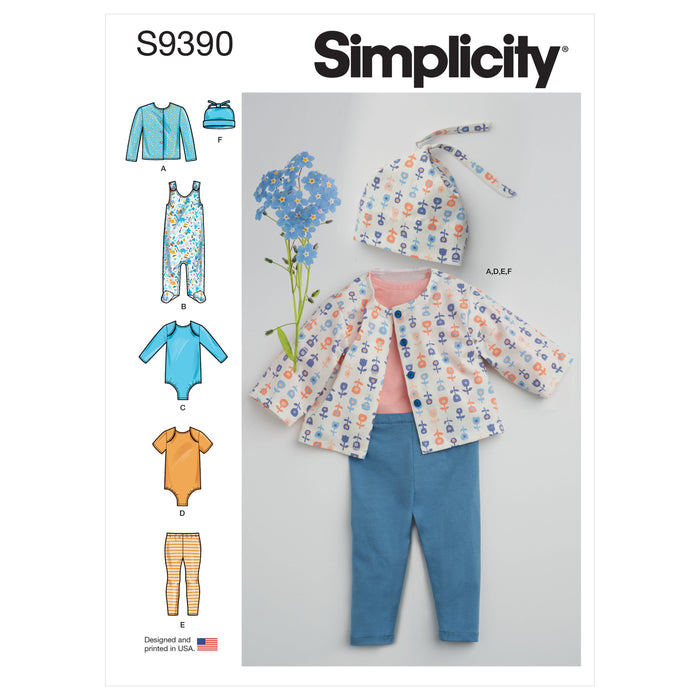 S9390 Babies' Knit Layette. Size: XXS-L (0-18 m)