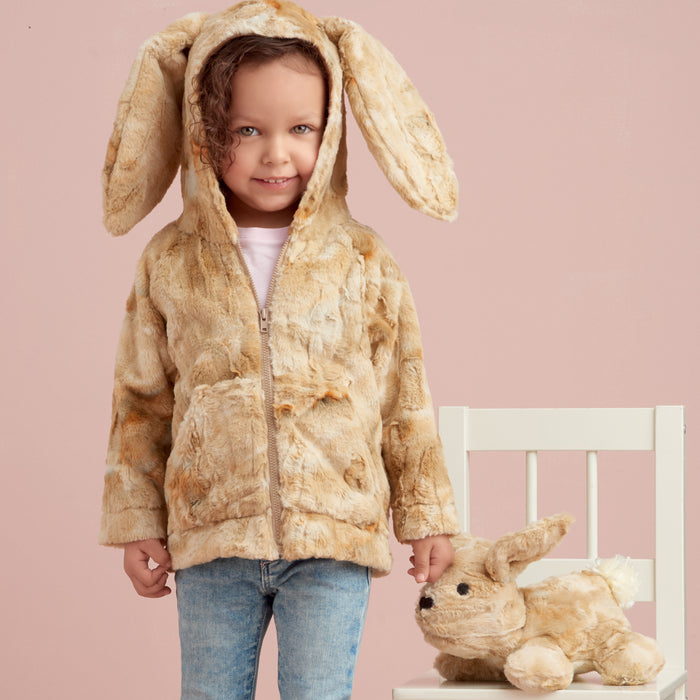 S9391 Toddlers' Jackets and Small Plush Animals. Size: 6 m-4 y