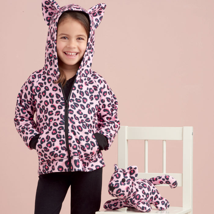 S9391 Toddlers' Jackets and Small Plush Animals. Size: 6 m-4 y