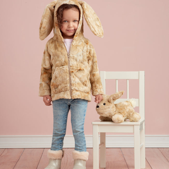 S9391 Toddlers' Jackets and Small Plush Animals. Size: 6 m-4 y