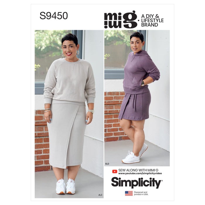 S9450 Misses' Knit Tops and Skirts. Size: 32-50