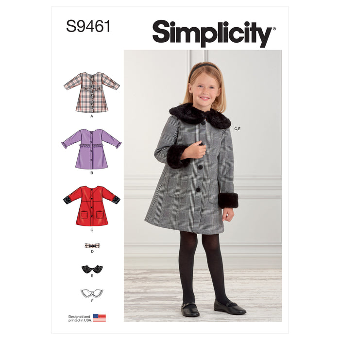 S9461 Children's Coat. Size: 3-8 y