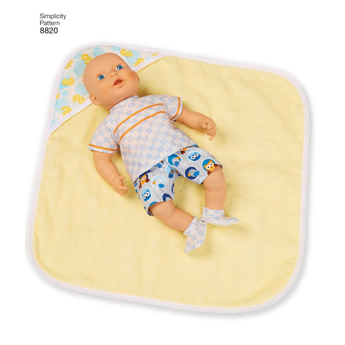 8820 15" Baby Doll Clothes & Accessories. Size: One Size