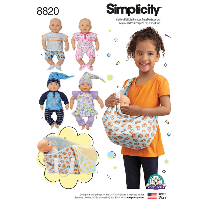 8820 15" Baby Doll Clothes & Accessories. Size: One Size