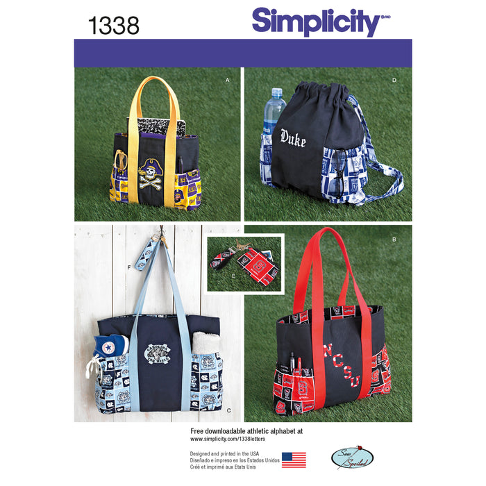 1338 Tote Bags in 3 Sizes, Backpack and Coin Purse. Size: One size