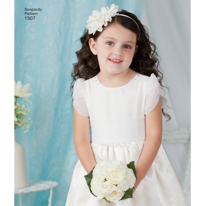 1507 Toddlers' and Child's Special Occasion Dress. Size: 6 m-8 y