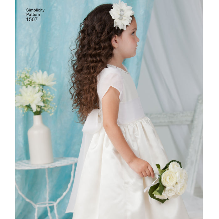 1507 Toddlers' and Child's Special Occasion Dress. Size: 6 m-8 y