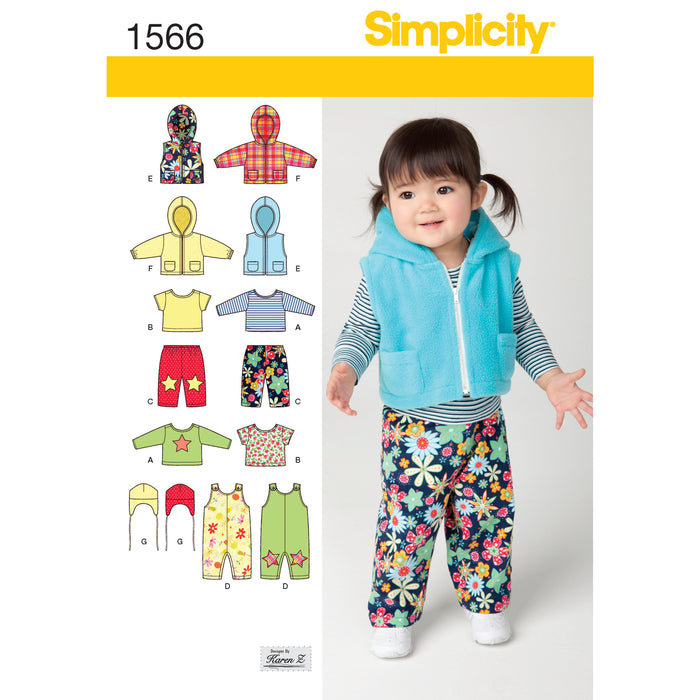 1566 Babies' Separates. Size: XXS-L (0-18 m)