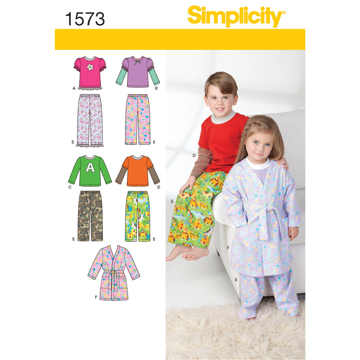1573 Toddlers' and Child's Loungewear. Size: 6 m-8 y